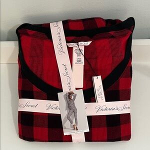 Victoria's Secret Red and Black Checkered Pajama Set